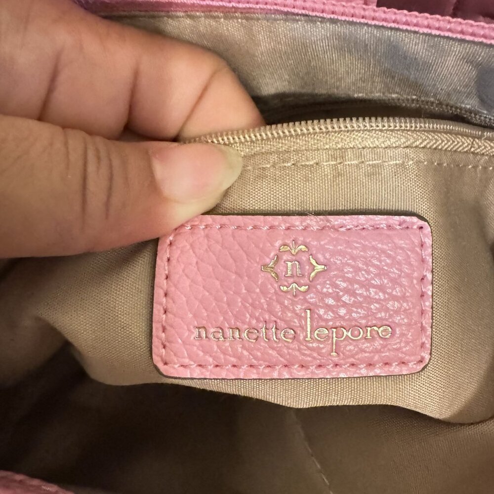 Nanette Lepore Women's Pink Leather Shoulder Bag - Picture 13 of 13